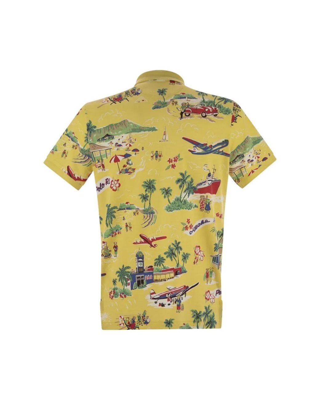 Polo Ralph Lauren Yellow Polo Bear Custom Slim-Fit Pique Polo for men