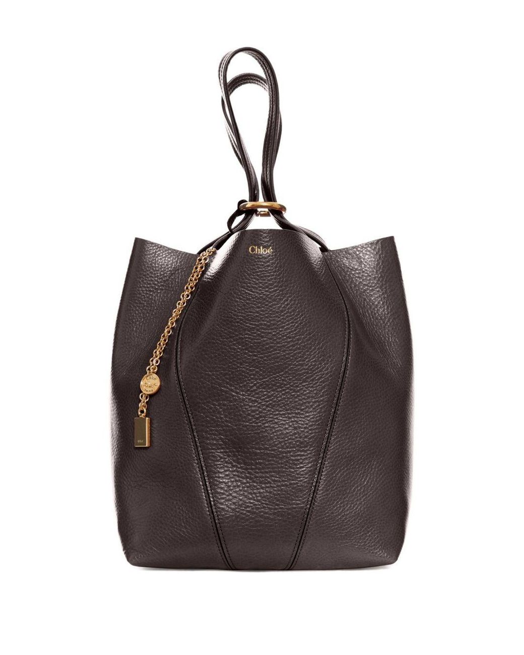 Chloé Black Leather Zip Around Wallet