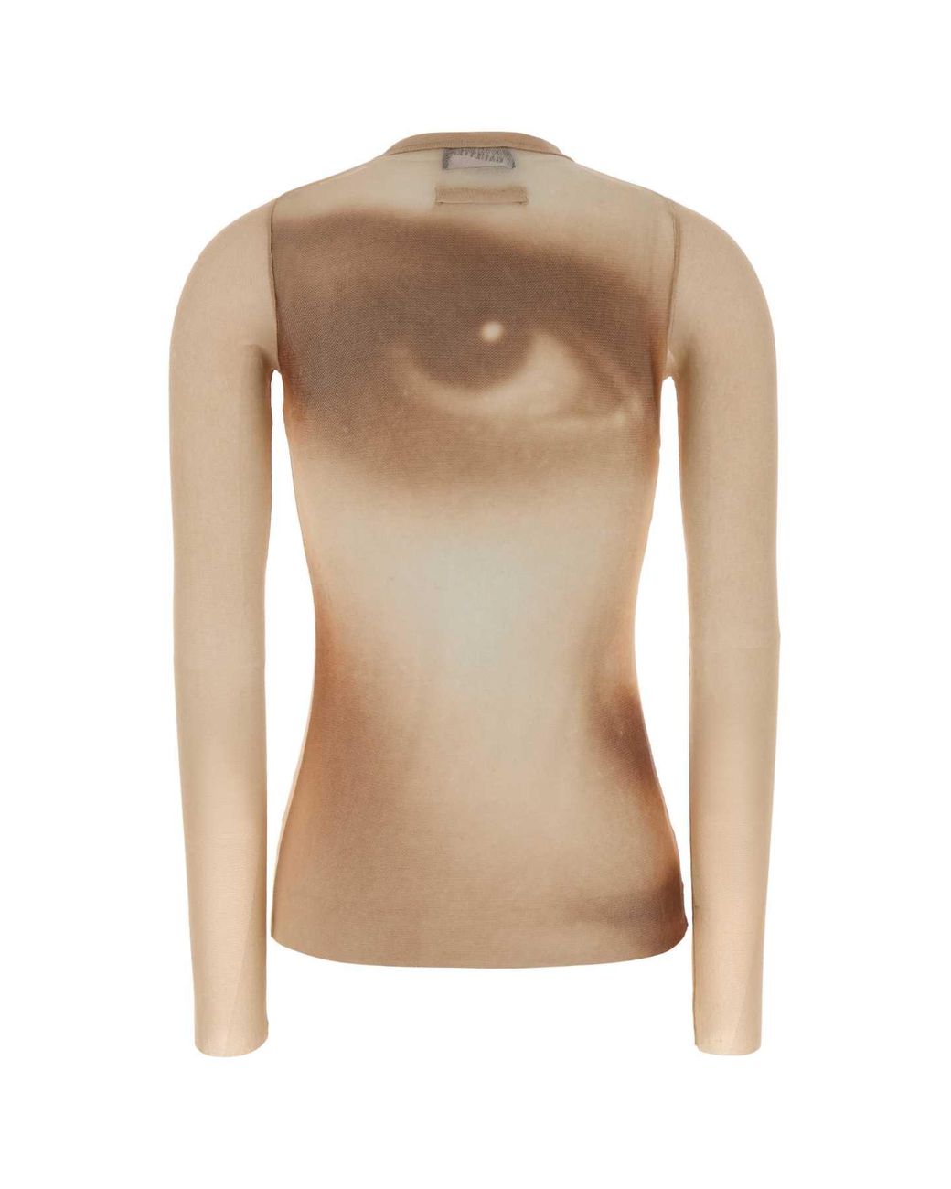 Jean Paul Gaultier Natural Printed Tulle T-Shirt