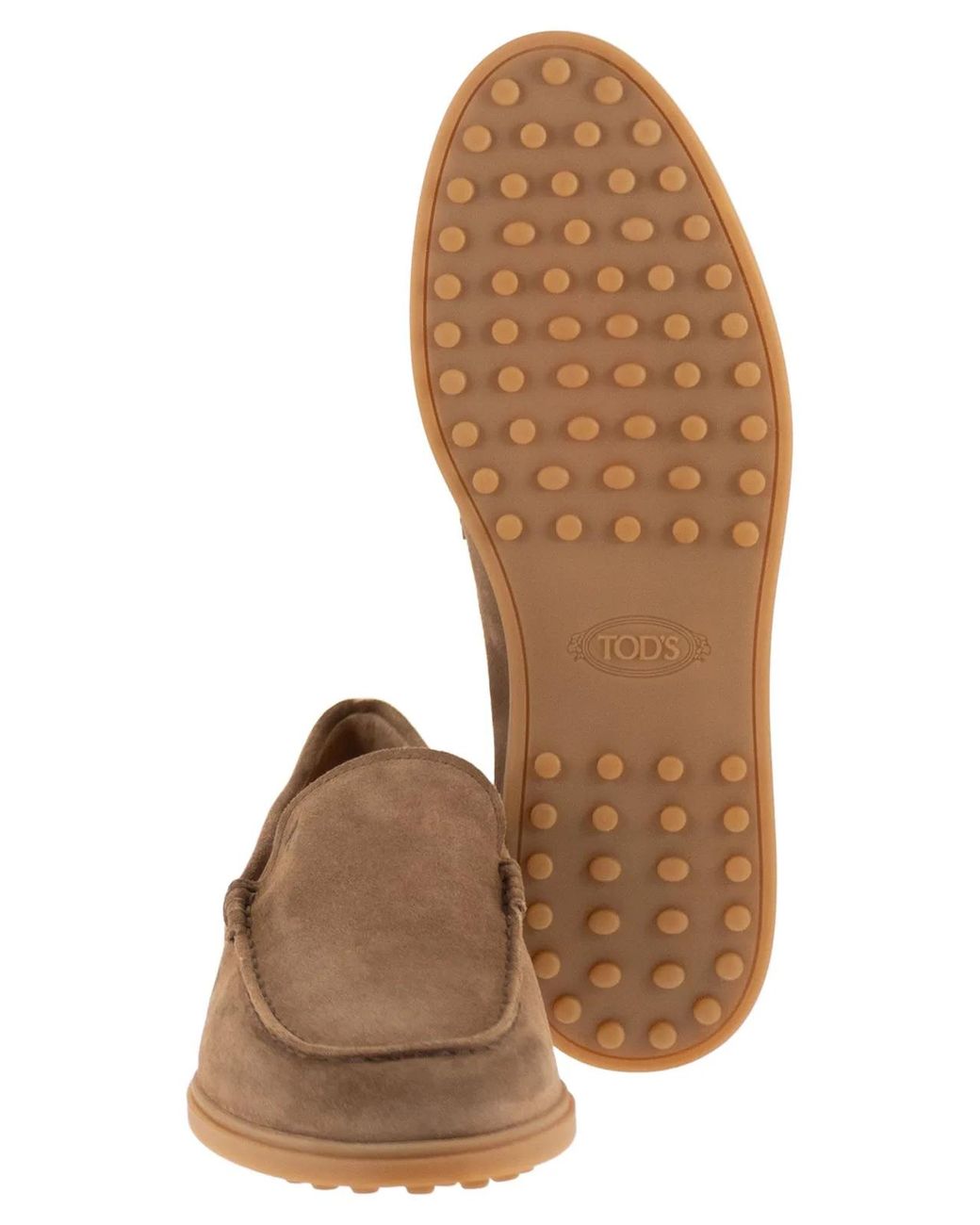Tod's Brown Suede Leather Slipper Moccasin for men