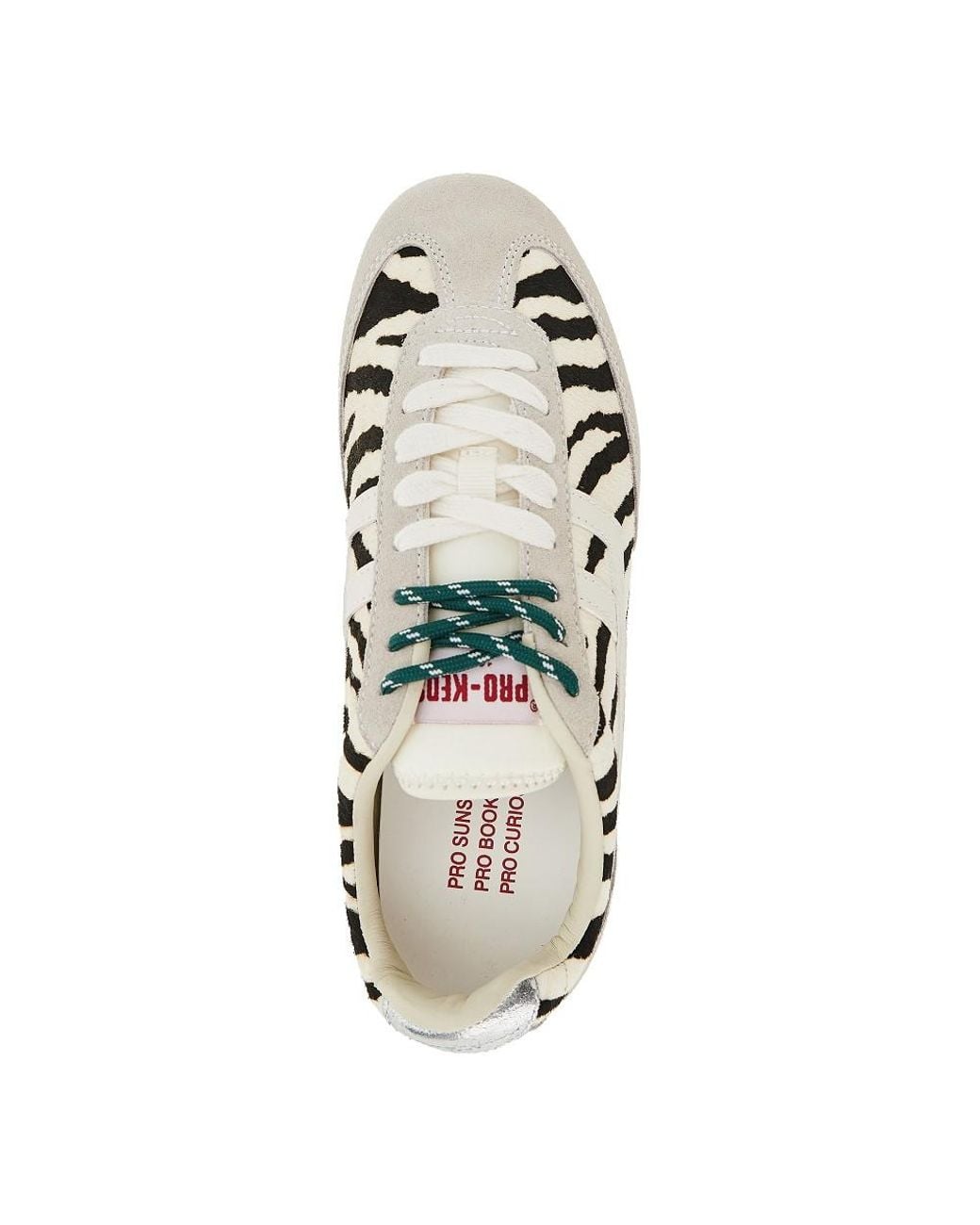 Pro Keds White Zebra-Striped Calf-Hair Racer 77 Sneakers