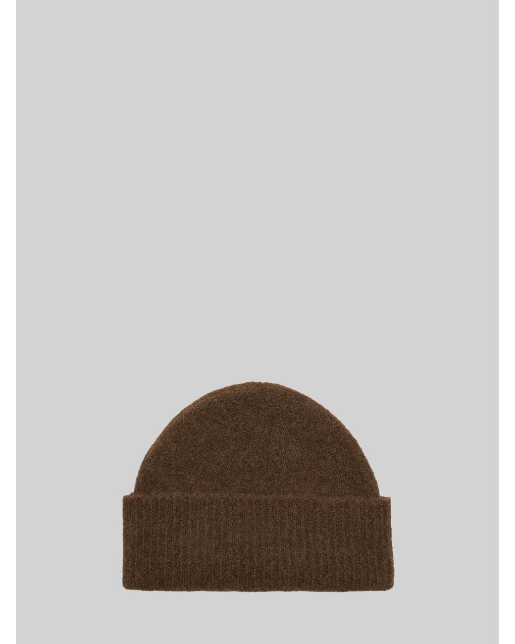 AMI Brown Ami De Coeur Woolblend Beanie for men