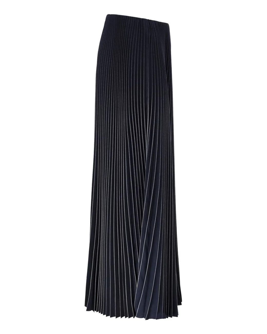 Fabiana Filippi Blue Long Pleated Skirt