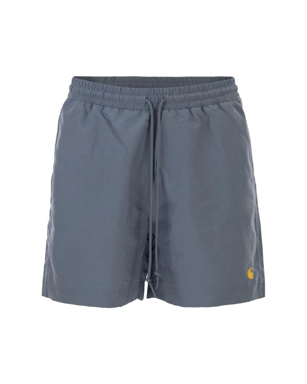 Carhartt Gray Beach Shorts With Logo