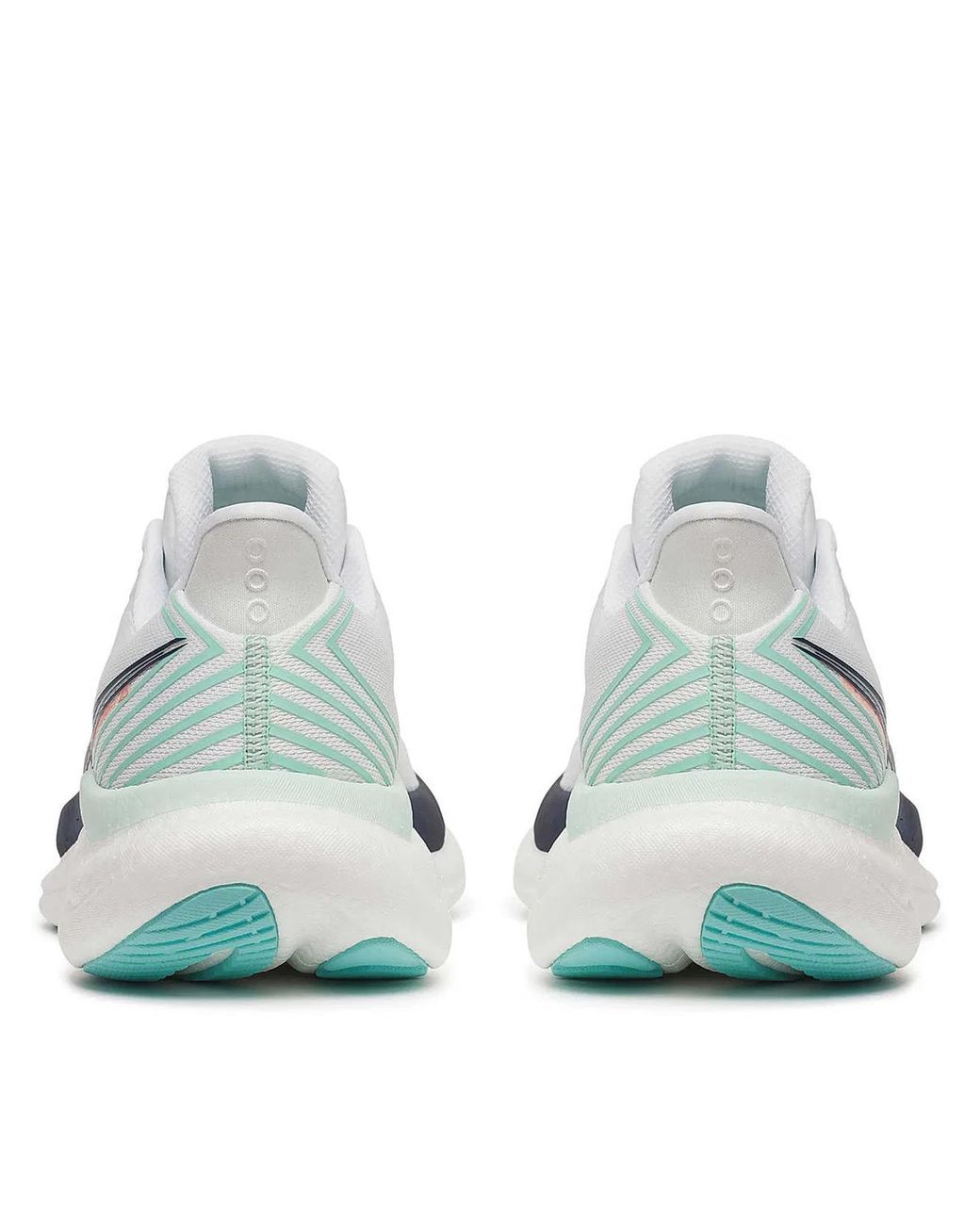 Saucony White Dynamic And Mint Running Sneakers
