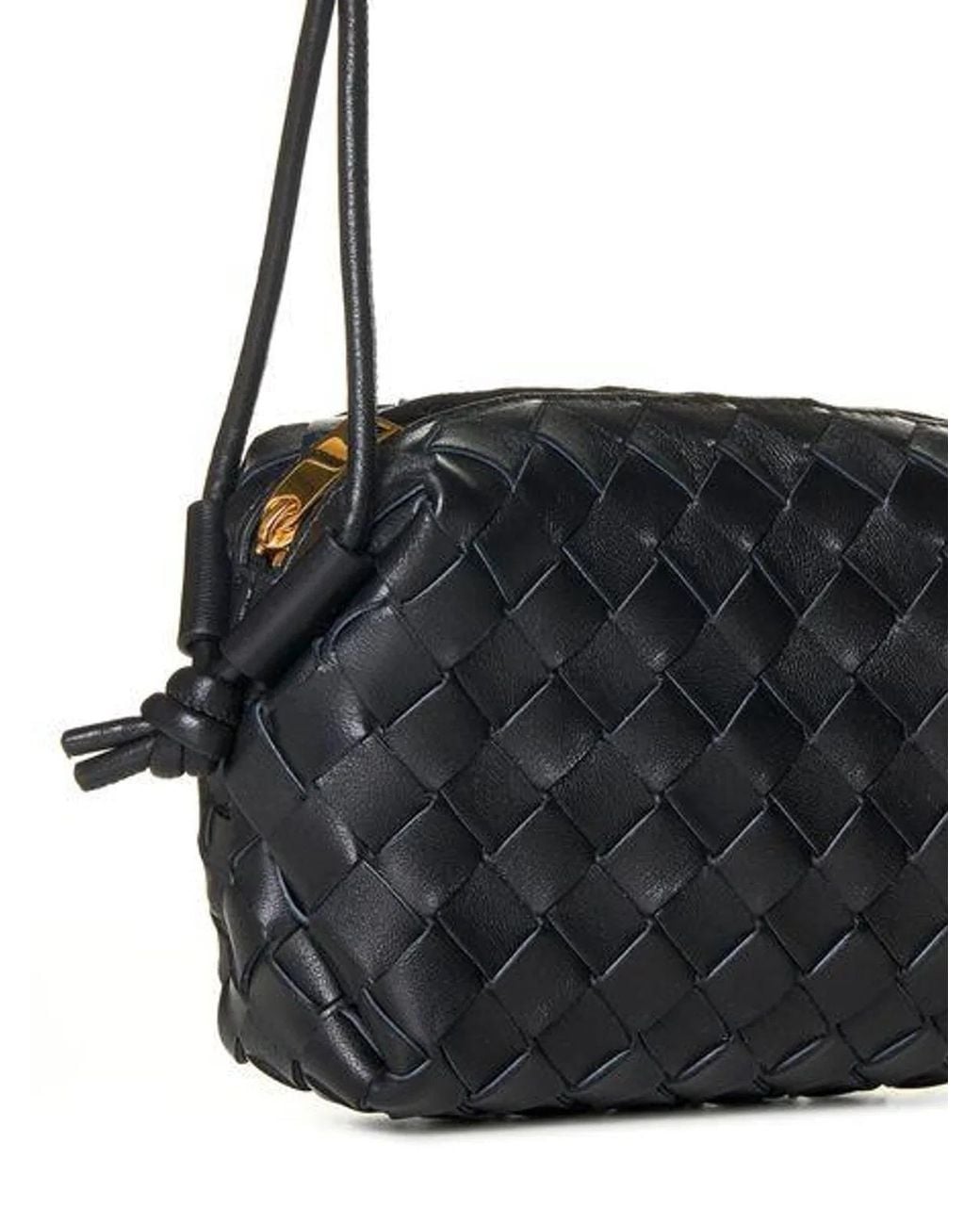 Bottega Veneta Black Mini Loop Crossbody Handbag