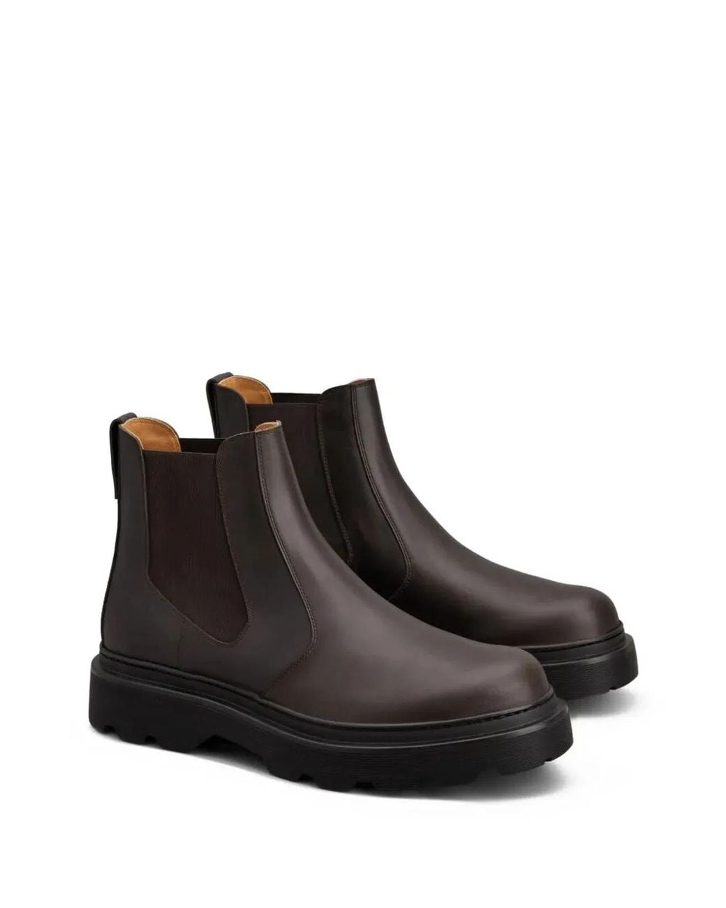 Tod's Black Leather Ankle Boots for men