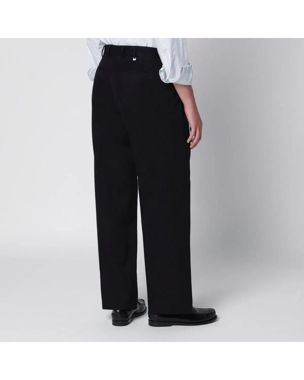 PT01 Black Cotton Trousers for men