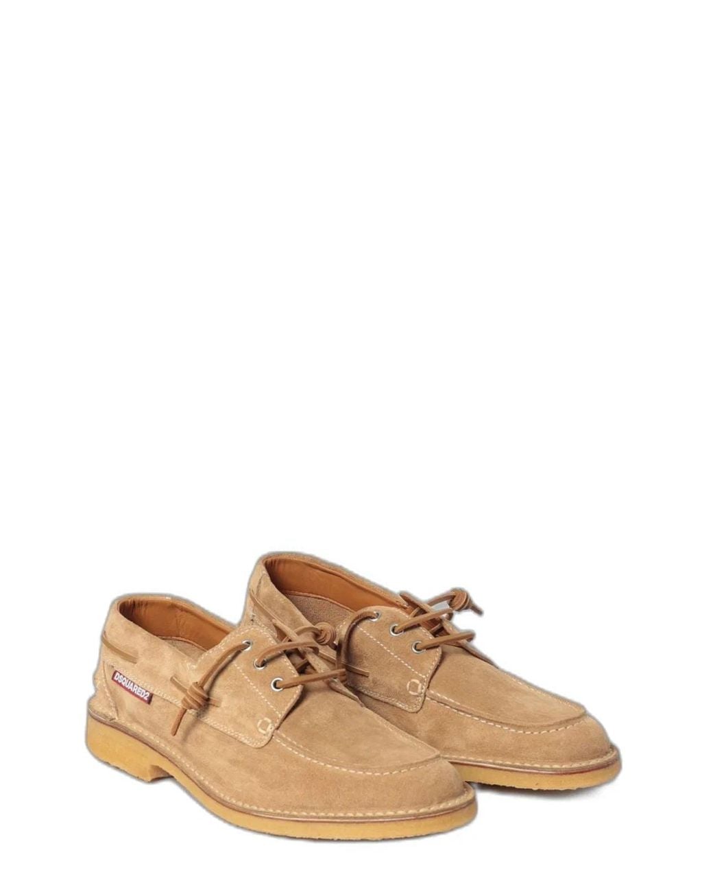 DSquared² Multicolor Calf Leather Boat Shoes for men