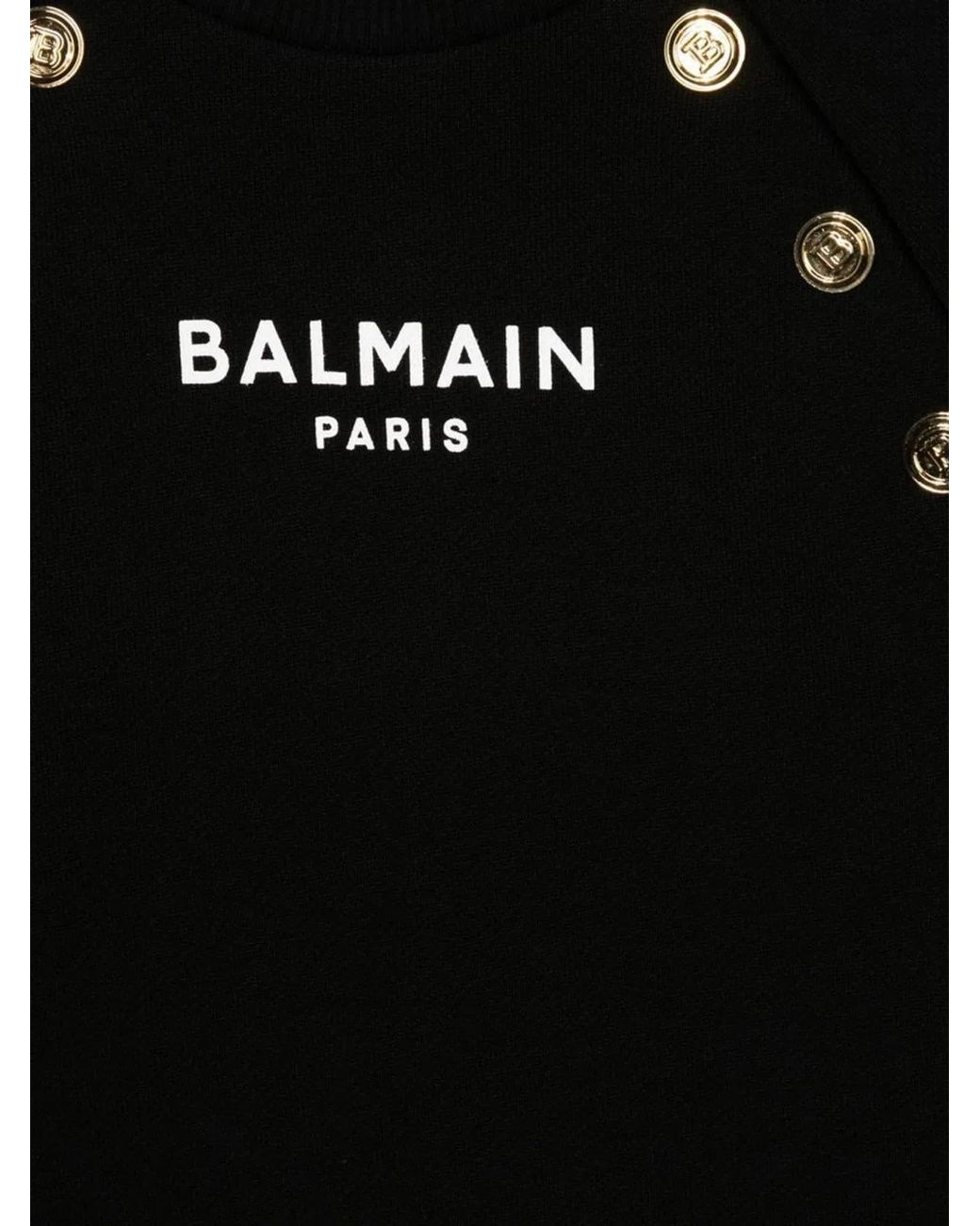 Balmain Black Buttons Dress