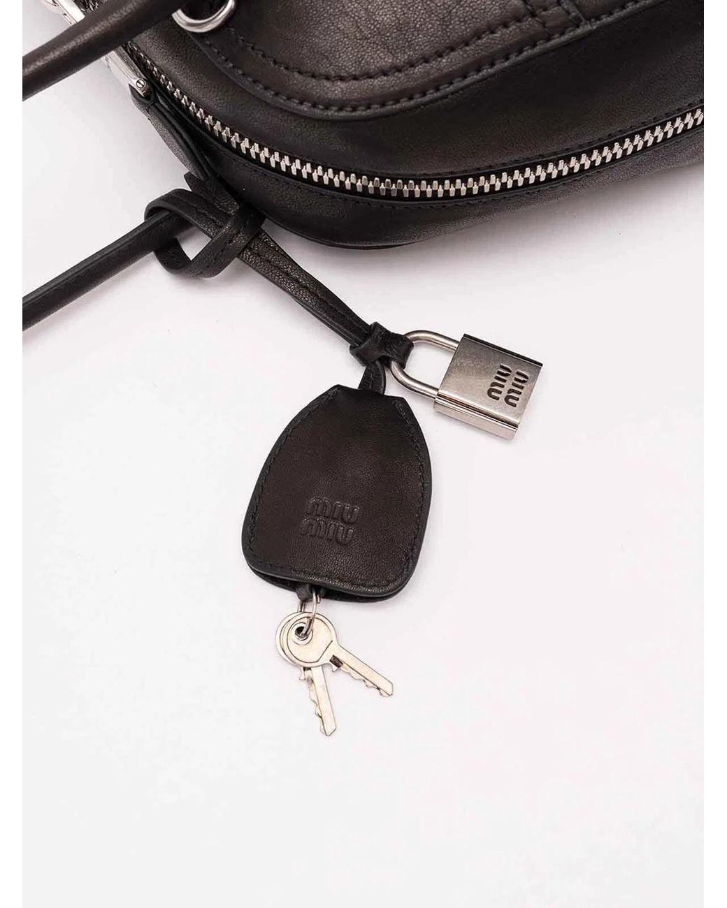 Miu Miu Black Vivant Leather Bag