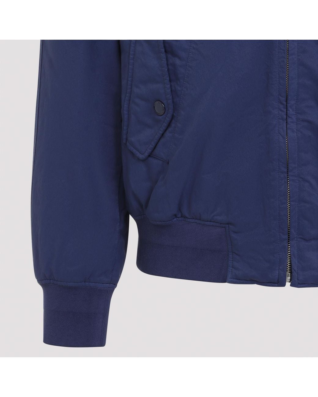 C P Company Blue C.P.Company Peacoat T-Flatt Padded Bomber Jacket for men