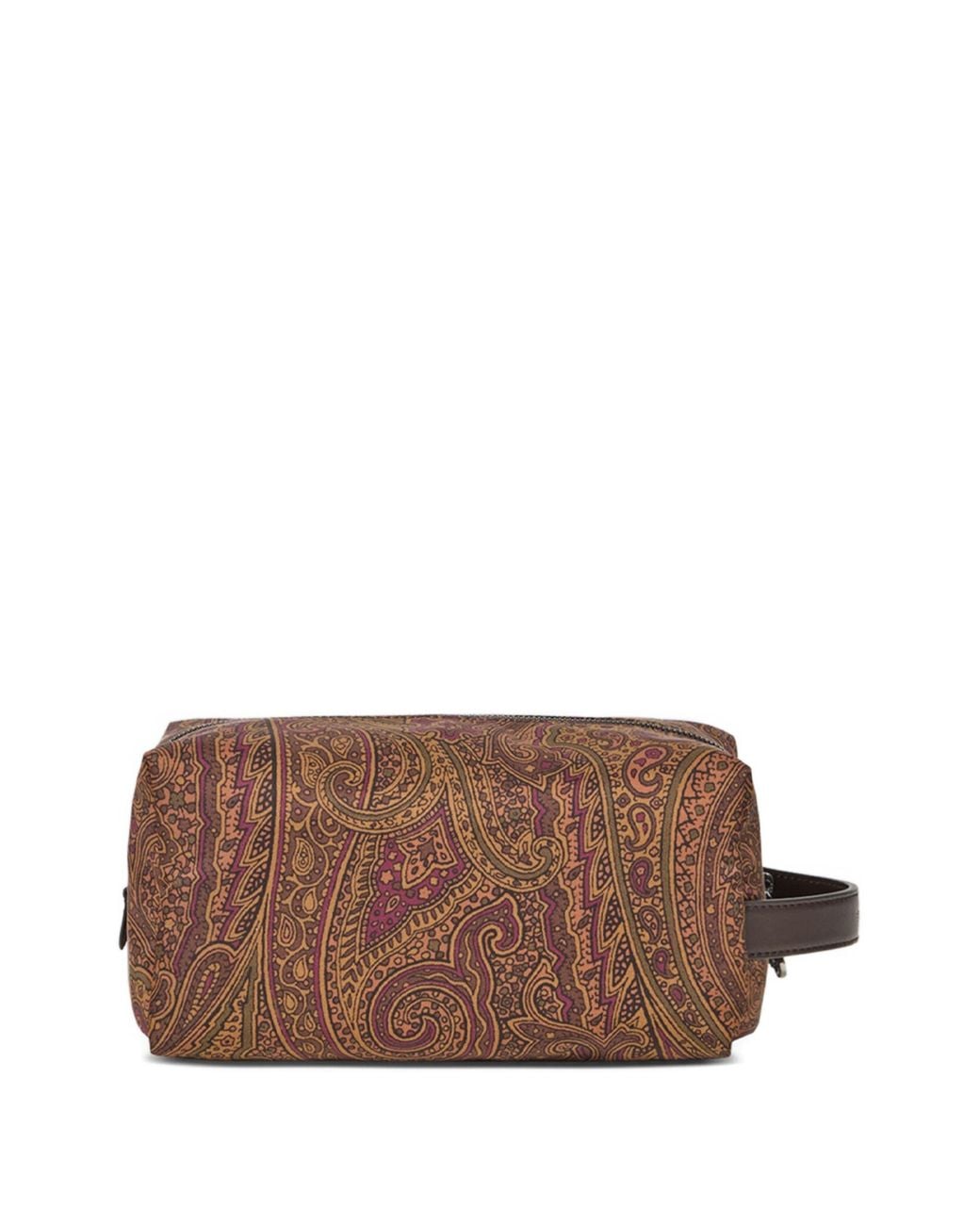 Etro Brown Medium Arnica Paisley-Print Wash Bag for men