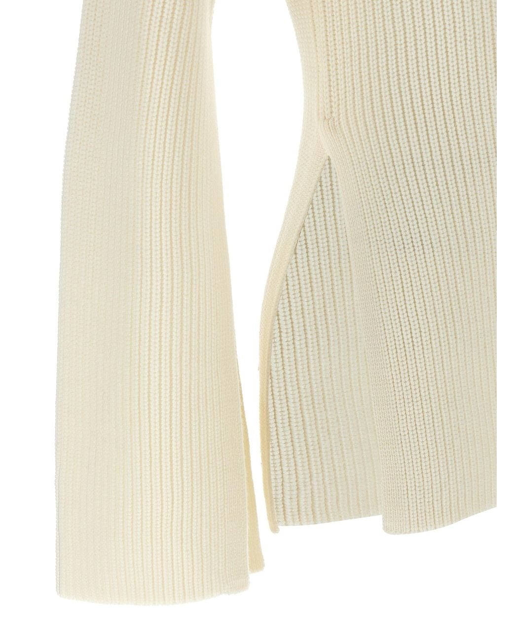 Totême White 'Slit Sleeve' Sweater