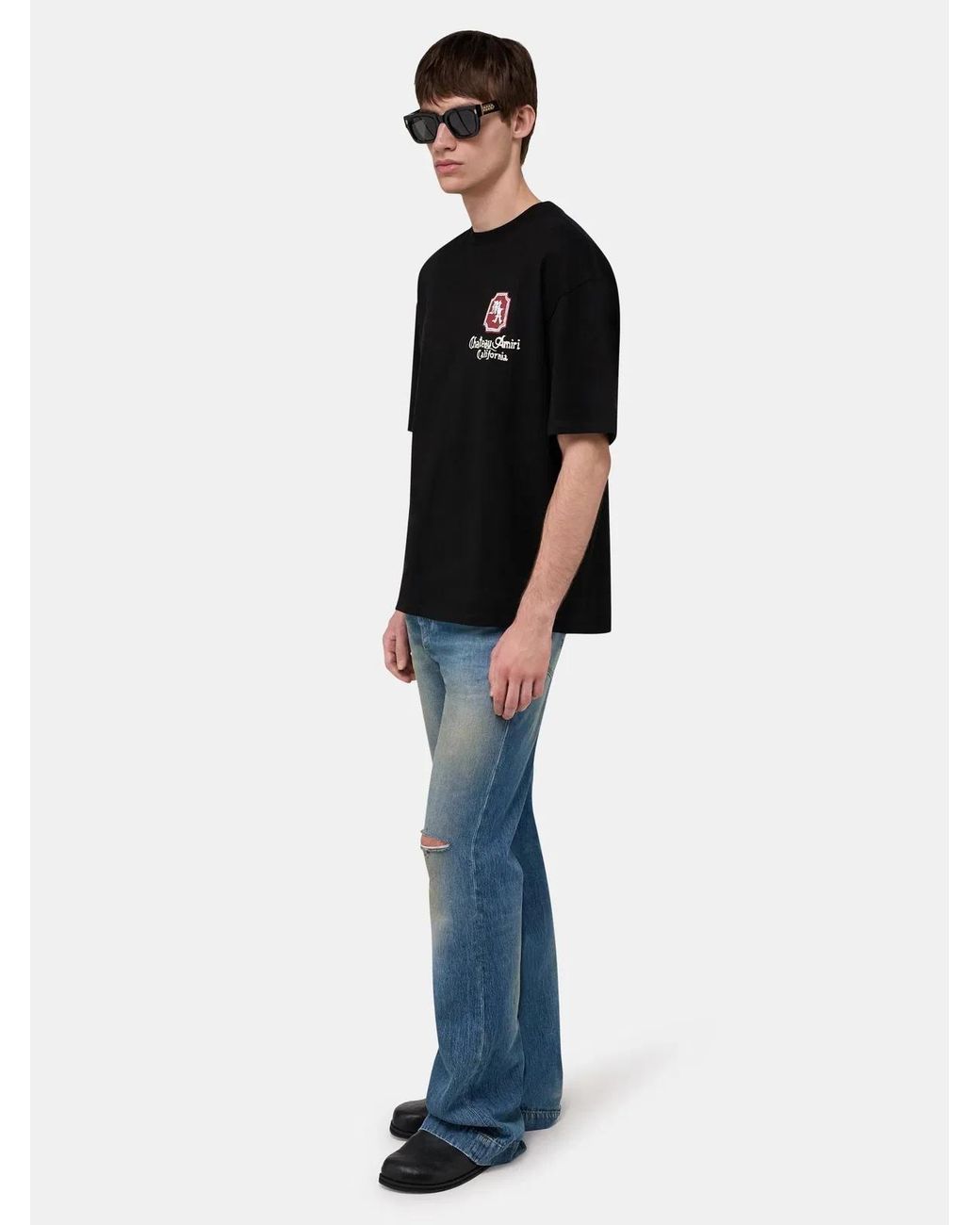Amiri Blue Chateau Graphic T-Shirt For for men