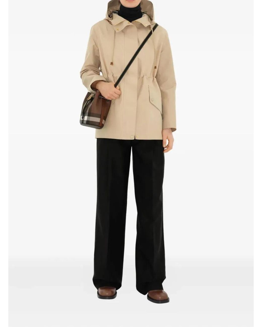 Burberry White Mini Check Bucket Bag