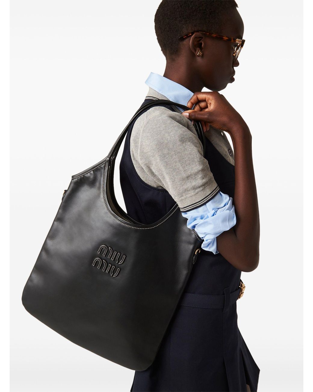 Miu Miu Black Ivy Tote Bag
