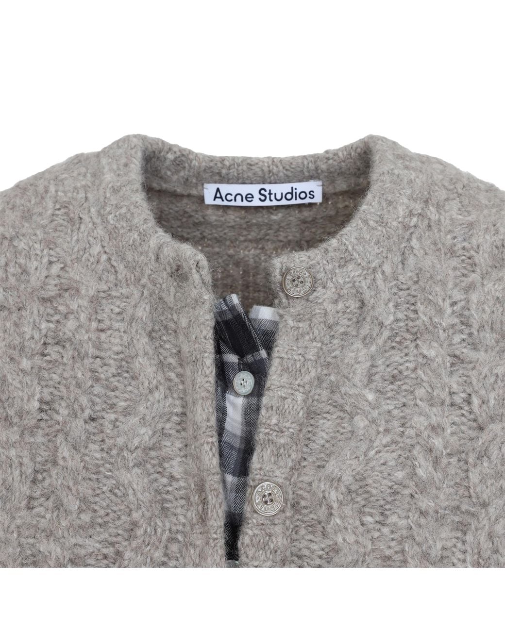 Acne Gray Medium Yak Wool Cardigan