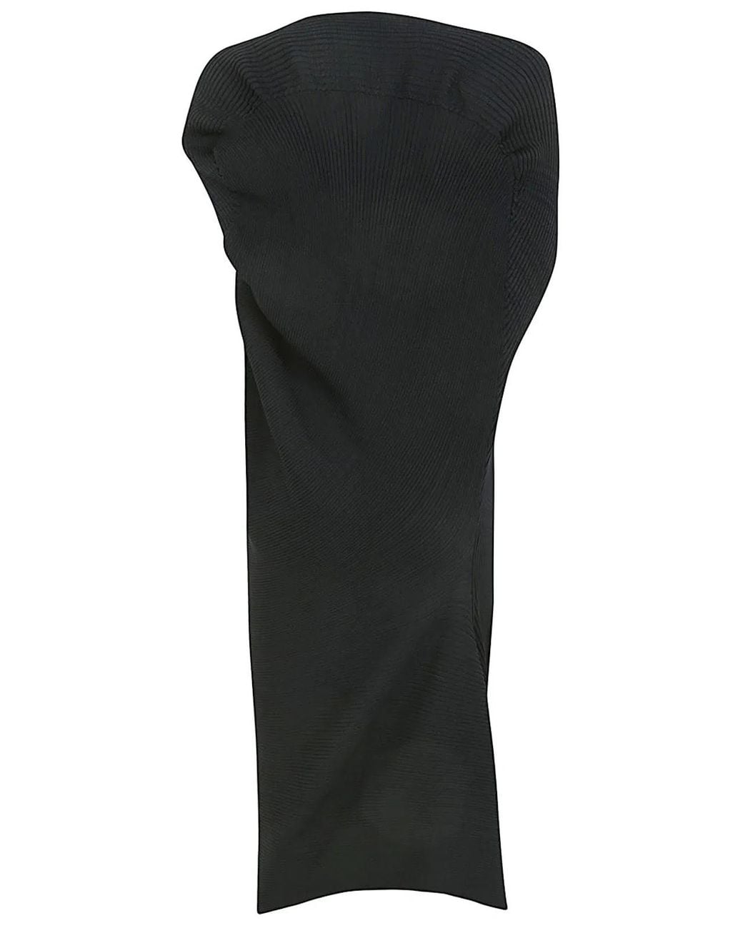 Issey Miyake Black Aerate Midi Dress