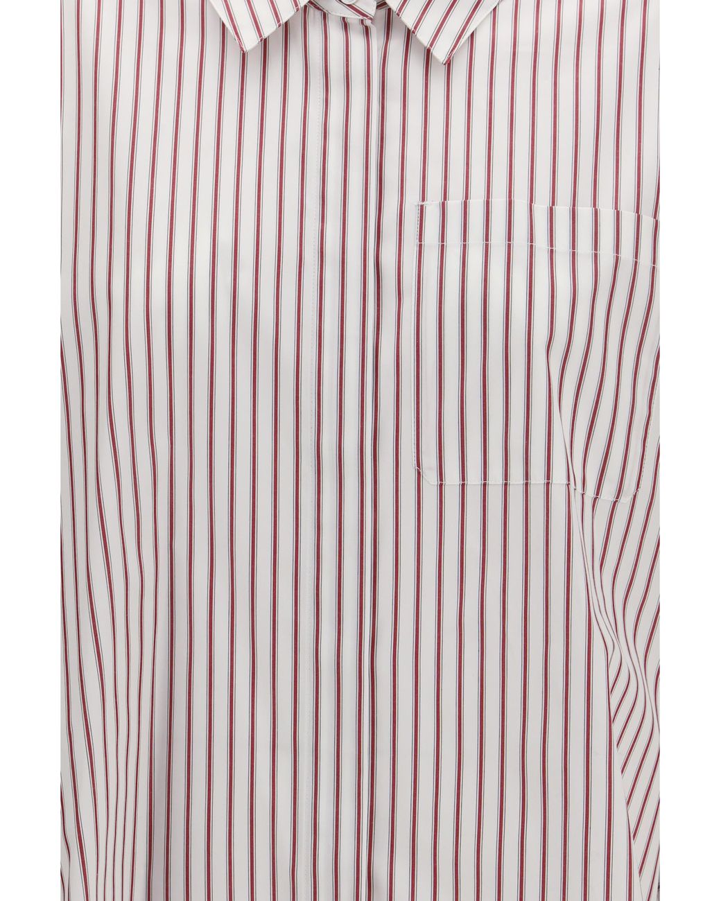 Max Mara White Avenue Striped Shirt Cotton Jacket