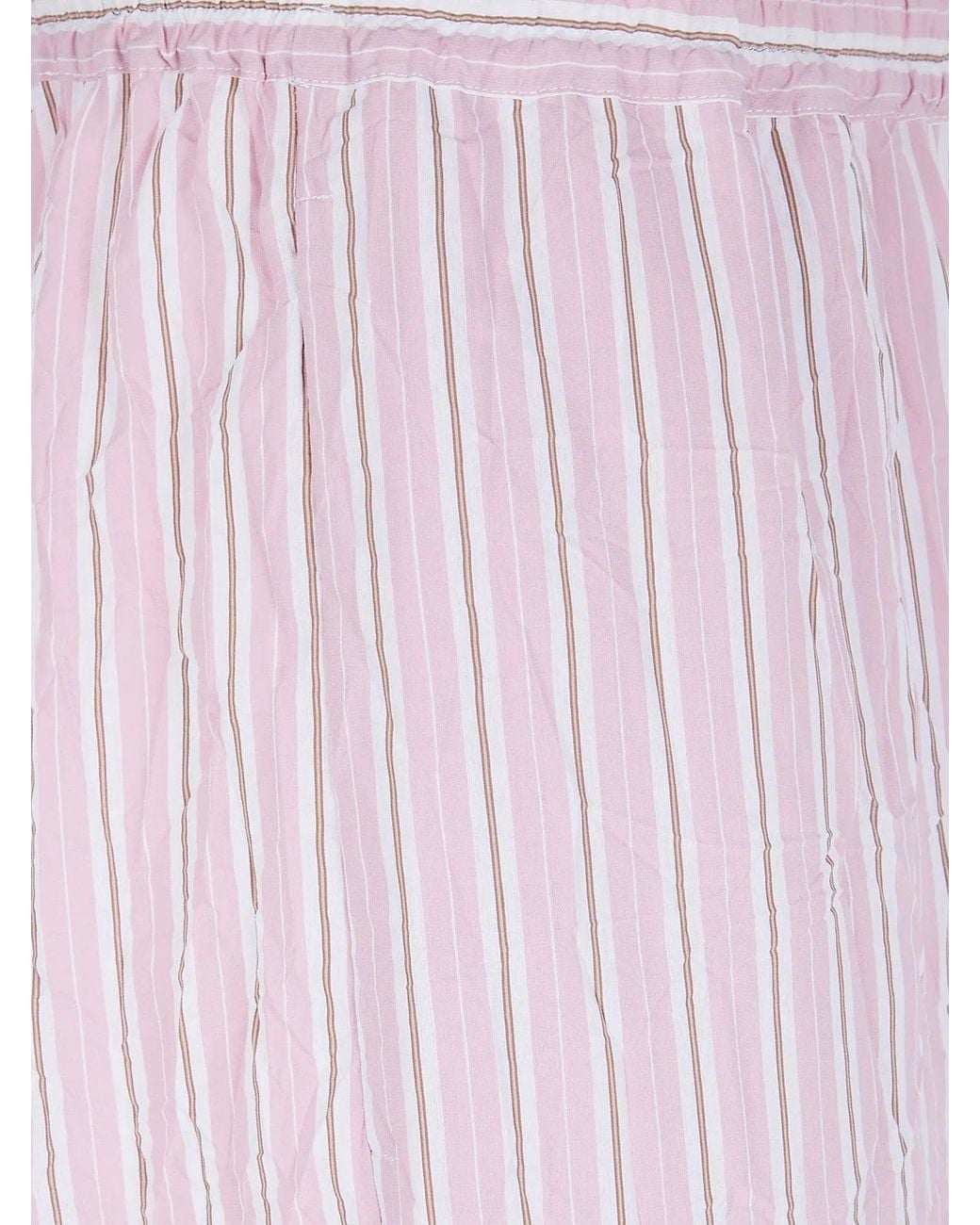Nuur Pink Striped Trousers With Elastic for men