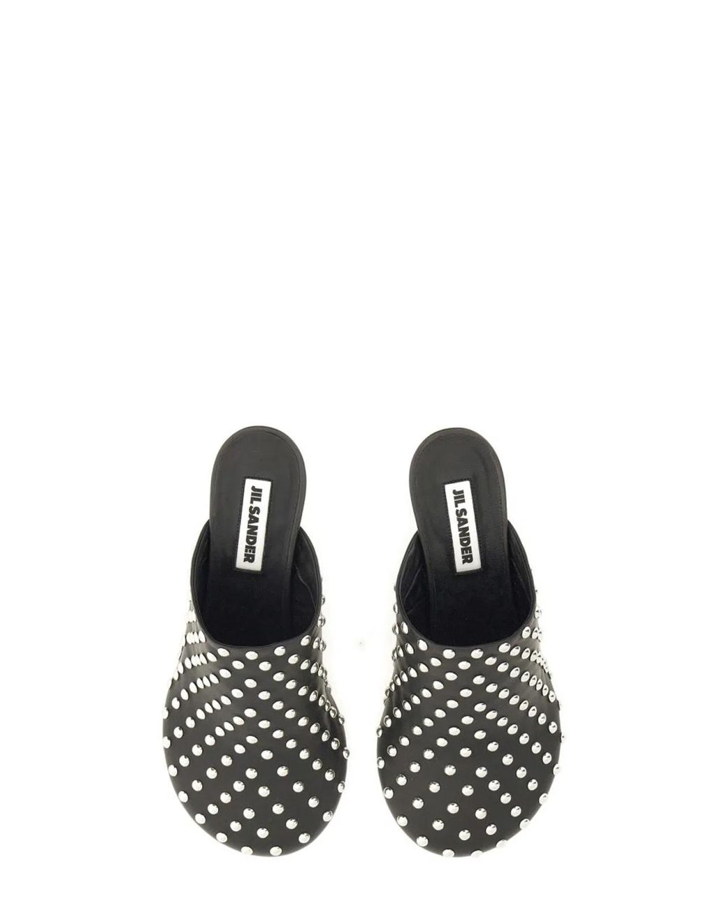 Jil Sander Black Mule Studs