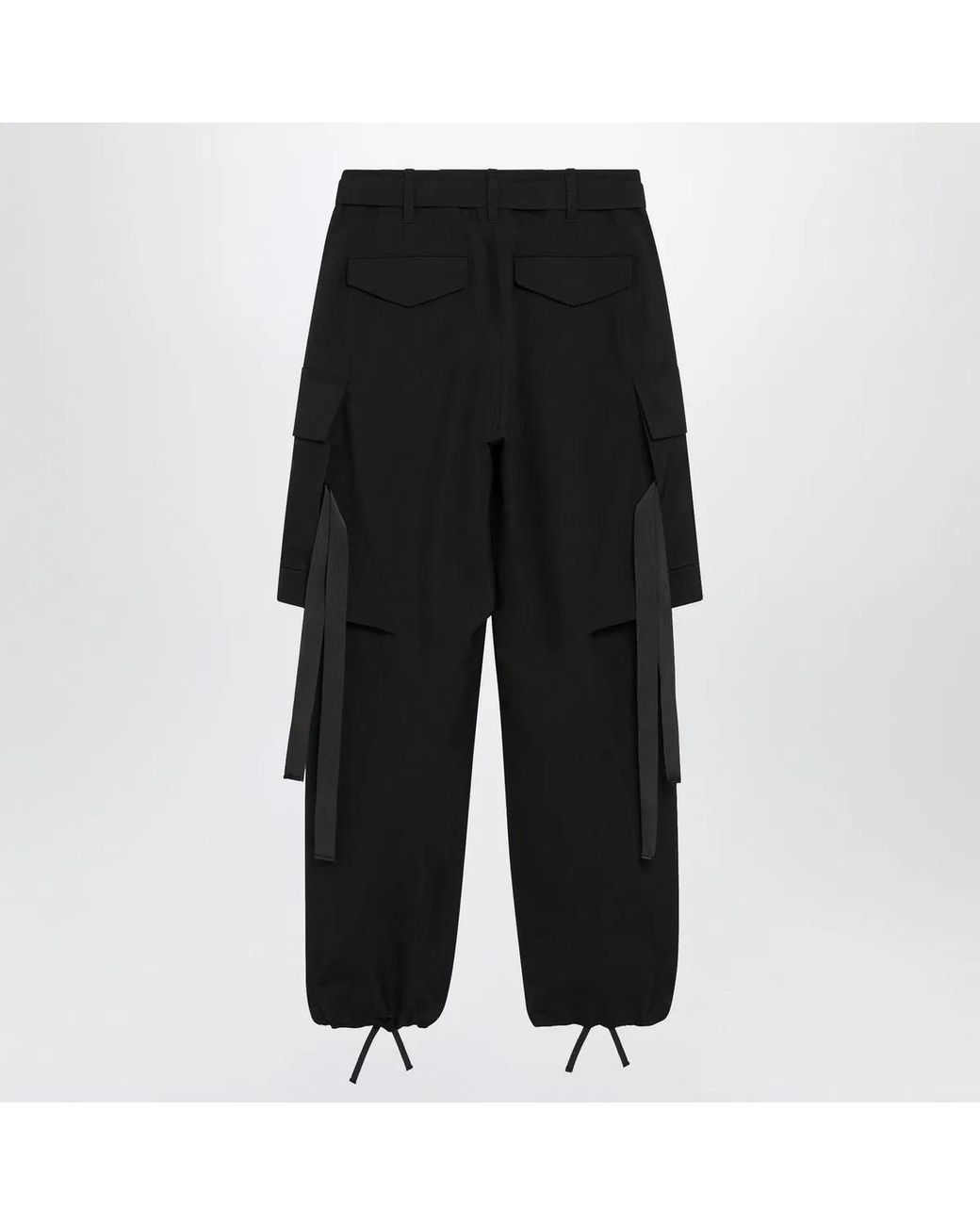 Sacai Black Woolblend Cargo Trousers