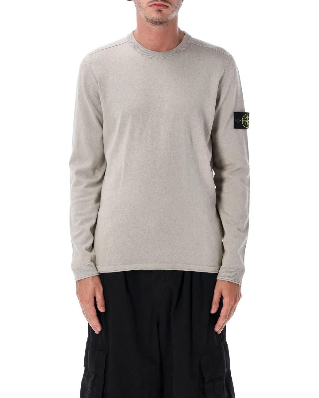 Stone Island Gray Organic Cotton Sweater for men