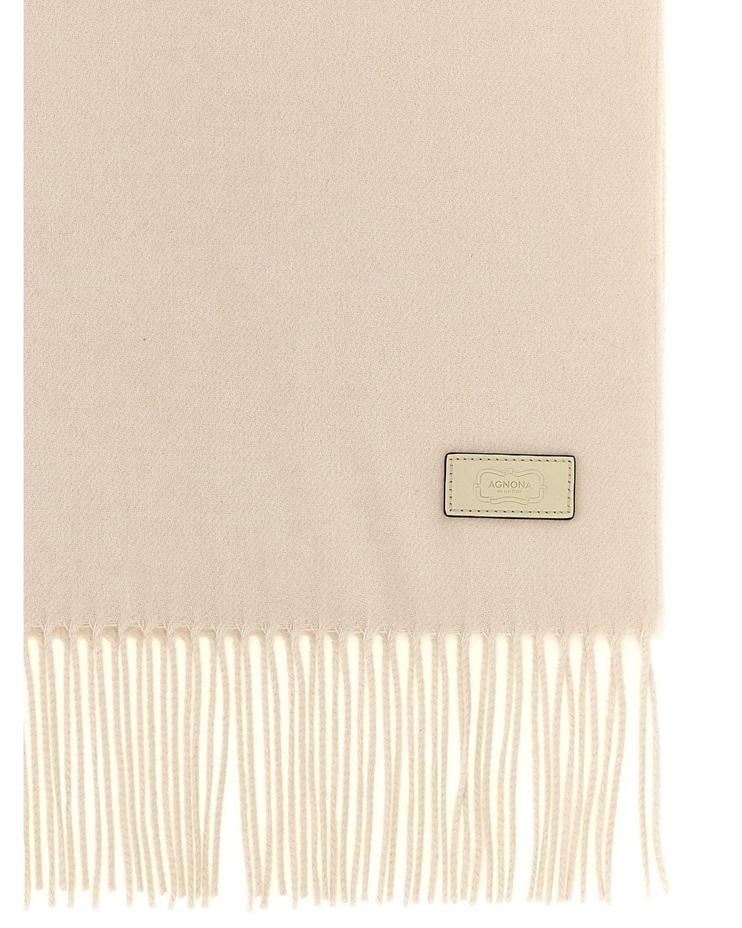 Agnona Natural Silk And Cashmere Scarf