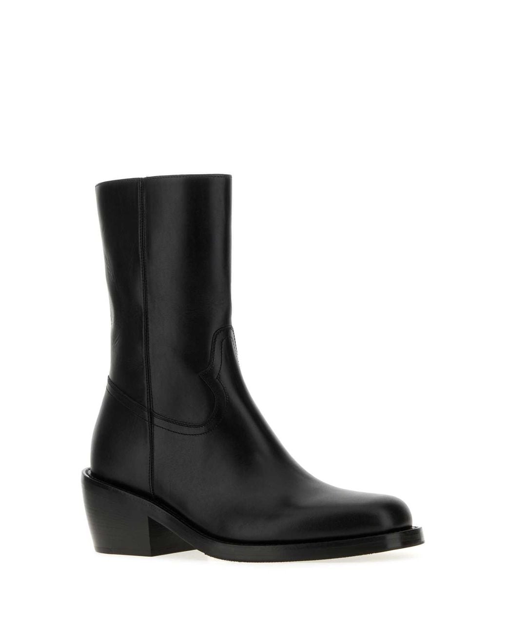 Dries Van Noten Black Leather Sneakers for men