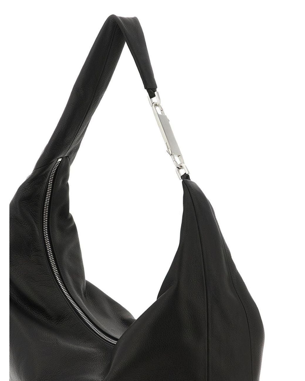 Rick Owens Black Gemini Leather Shoulder Bag