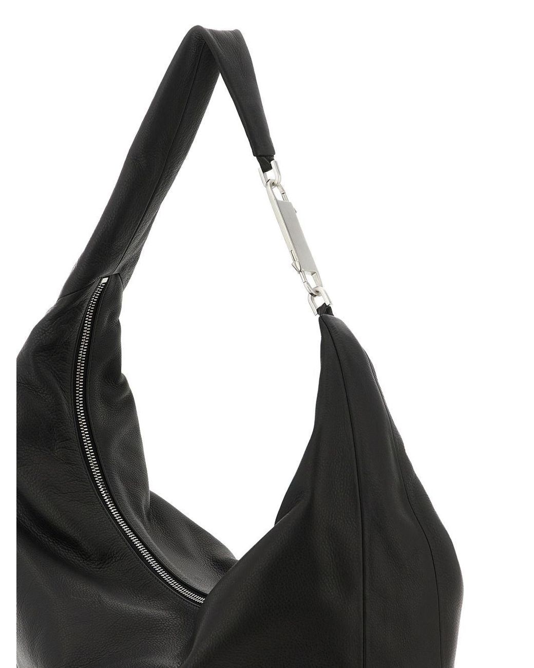 Rick Owens Black Gemini Leather Shoulder Bag