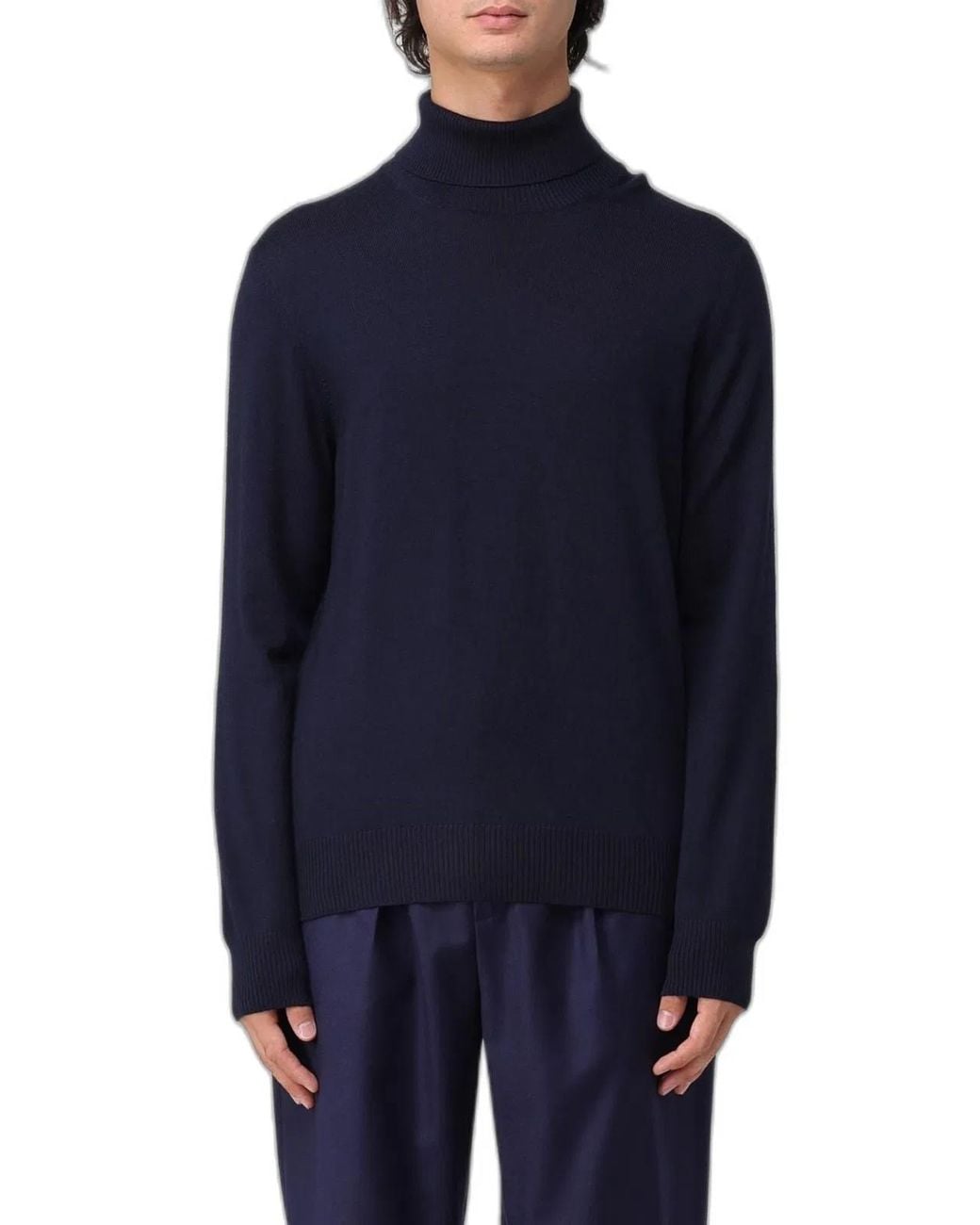 Fay Blue Virgin Wool Sweater for men