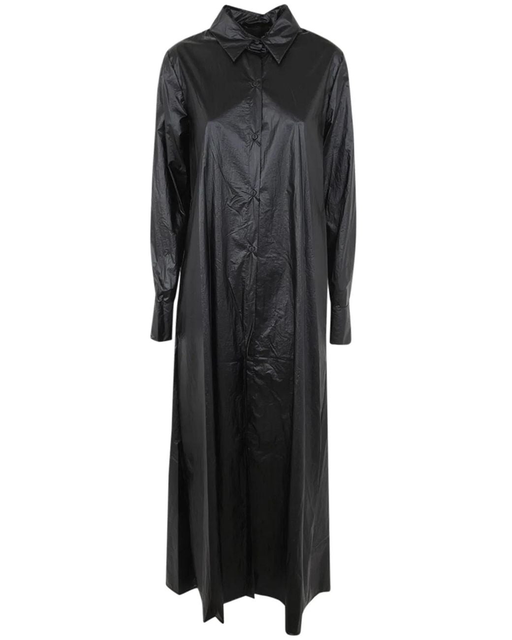 Maria Calderara Black Wrap Choc Parachute Shirt