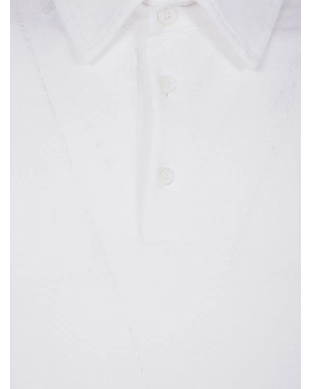 Zanone White Long Sleeves Polo Shirt for men