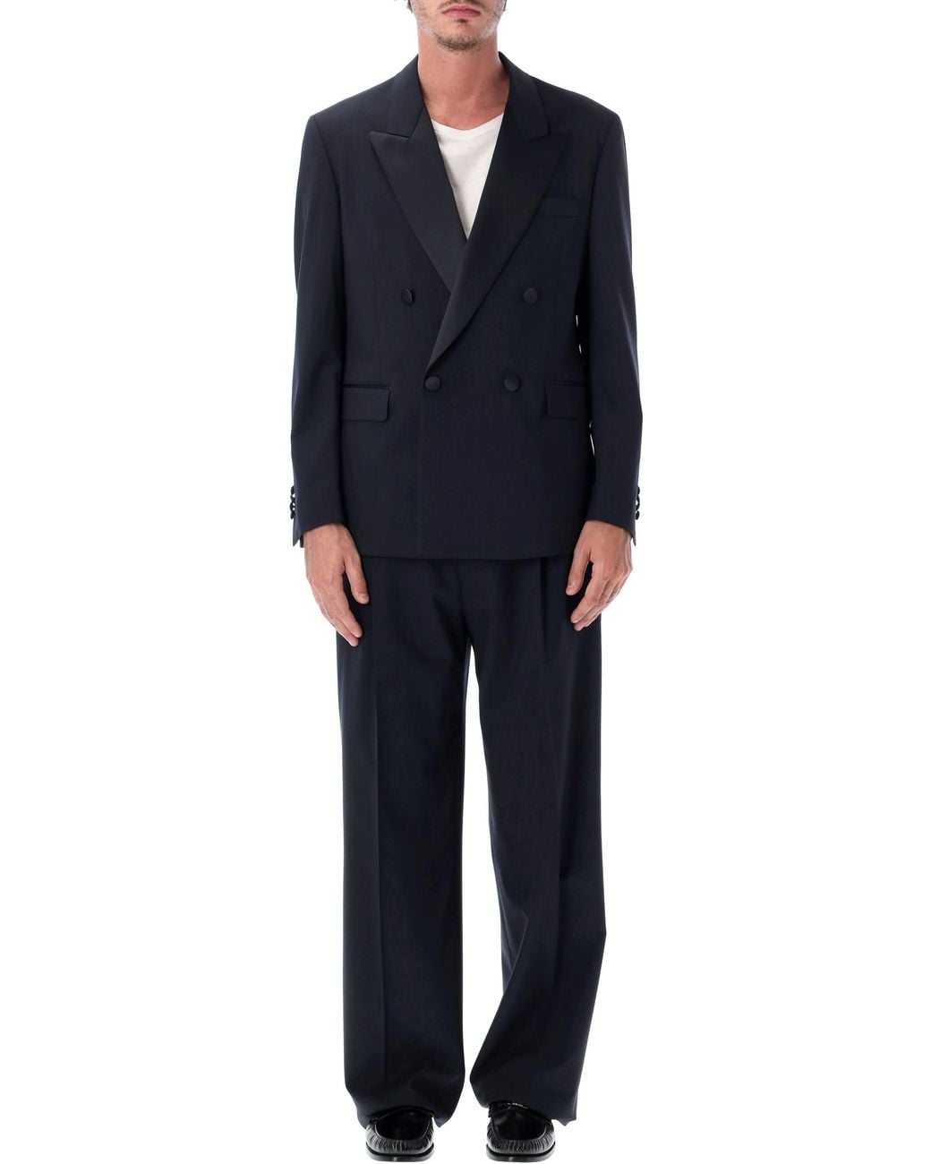 Lardini Blue Double-Breasted Tailored Suit for men