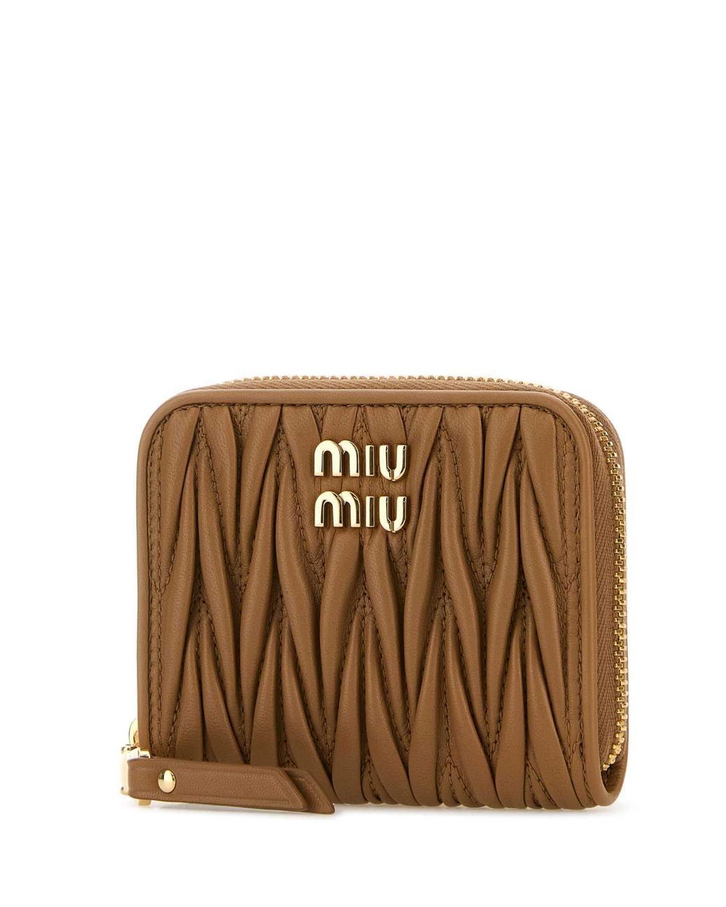 Miu Miu Brown Camel Leather Coin Purse
