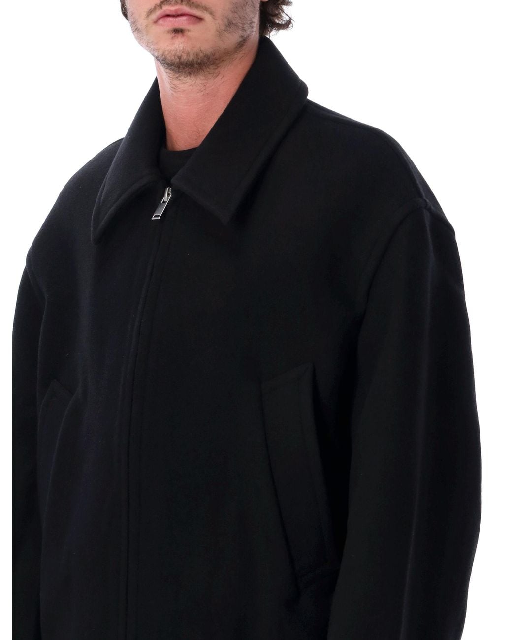 Studio Nicholson Blue Grevan Short Wool Coat for men