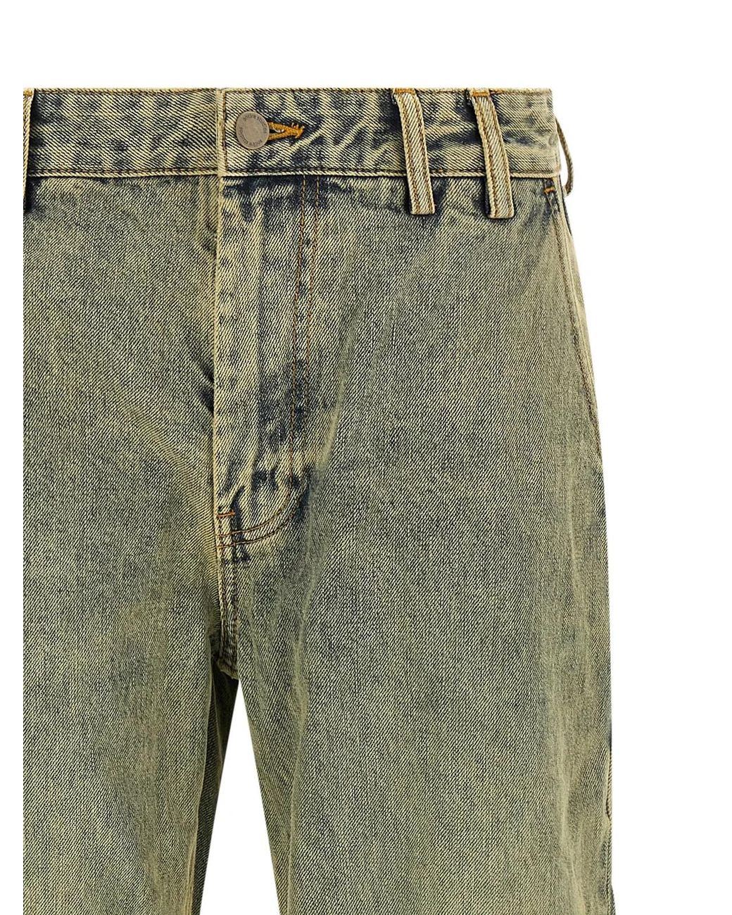 Entire studios Green 'Cuff Surface Wave' Jeans
