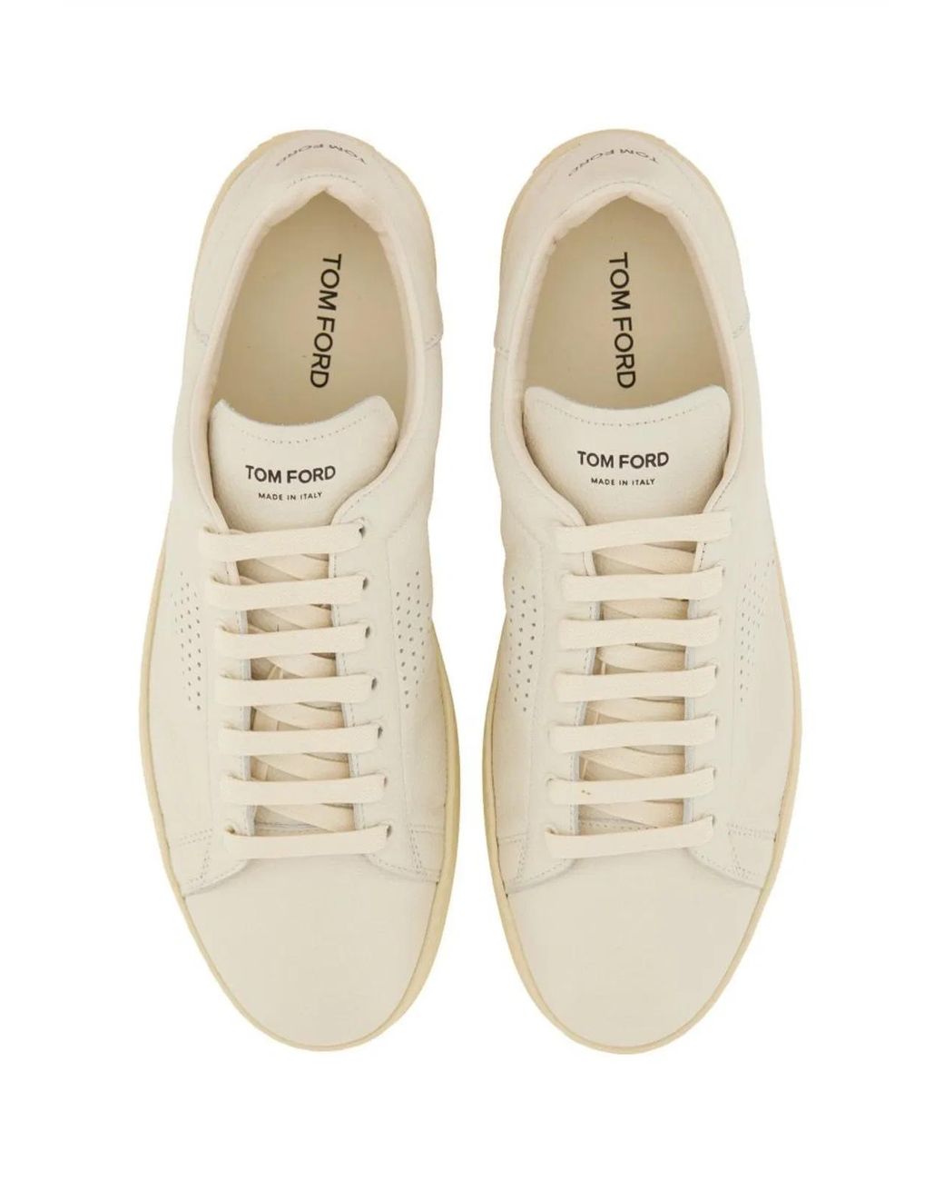 Tom Ford Natural Warwick Leather Sneakers for men