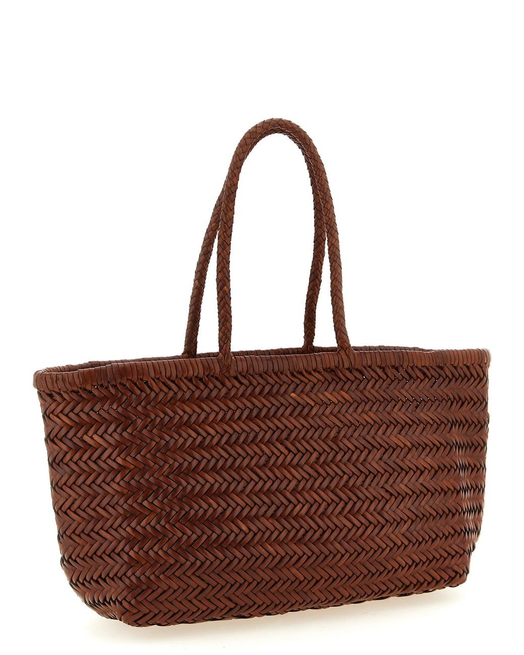 Dragon Diffusion Brown 'Bamboo Triple Jump' Large Shoulder Bag