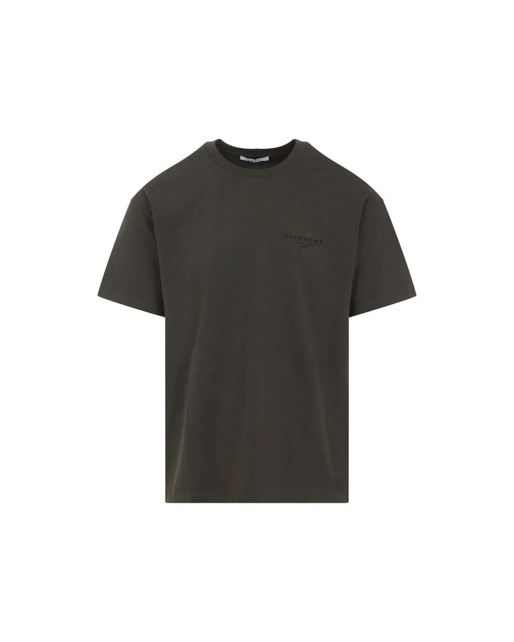 Givenchy Black Cotton T-Shirt With Logo Print for men