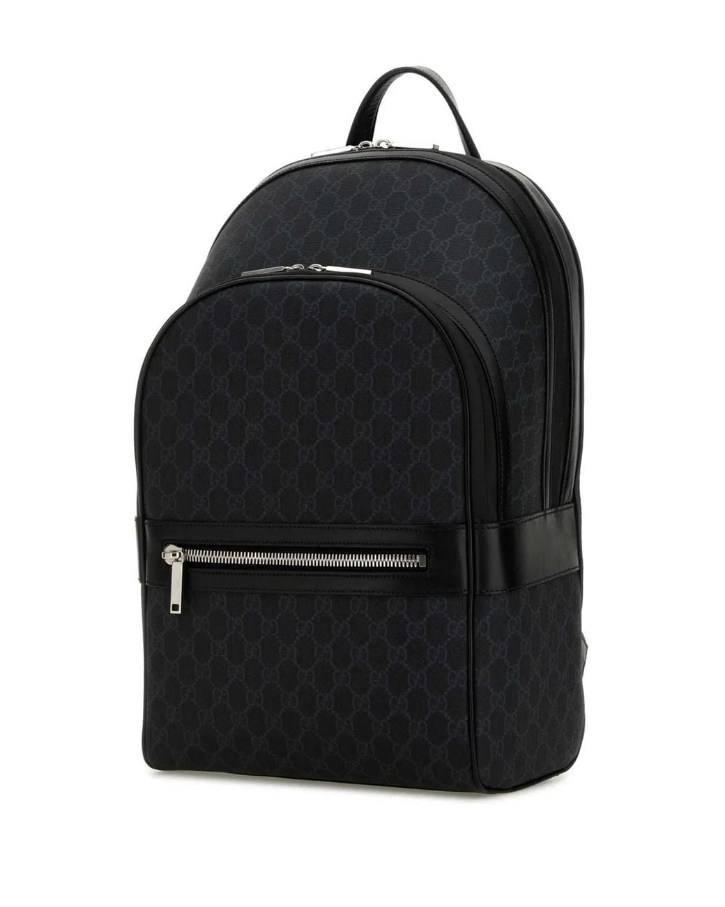 Gucci Black Medium Backpack Gg Supreme for men