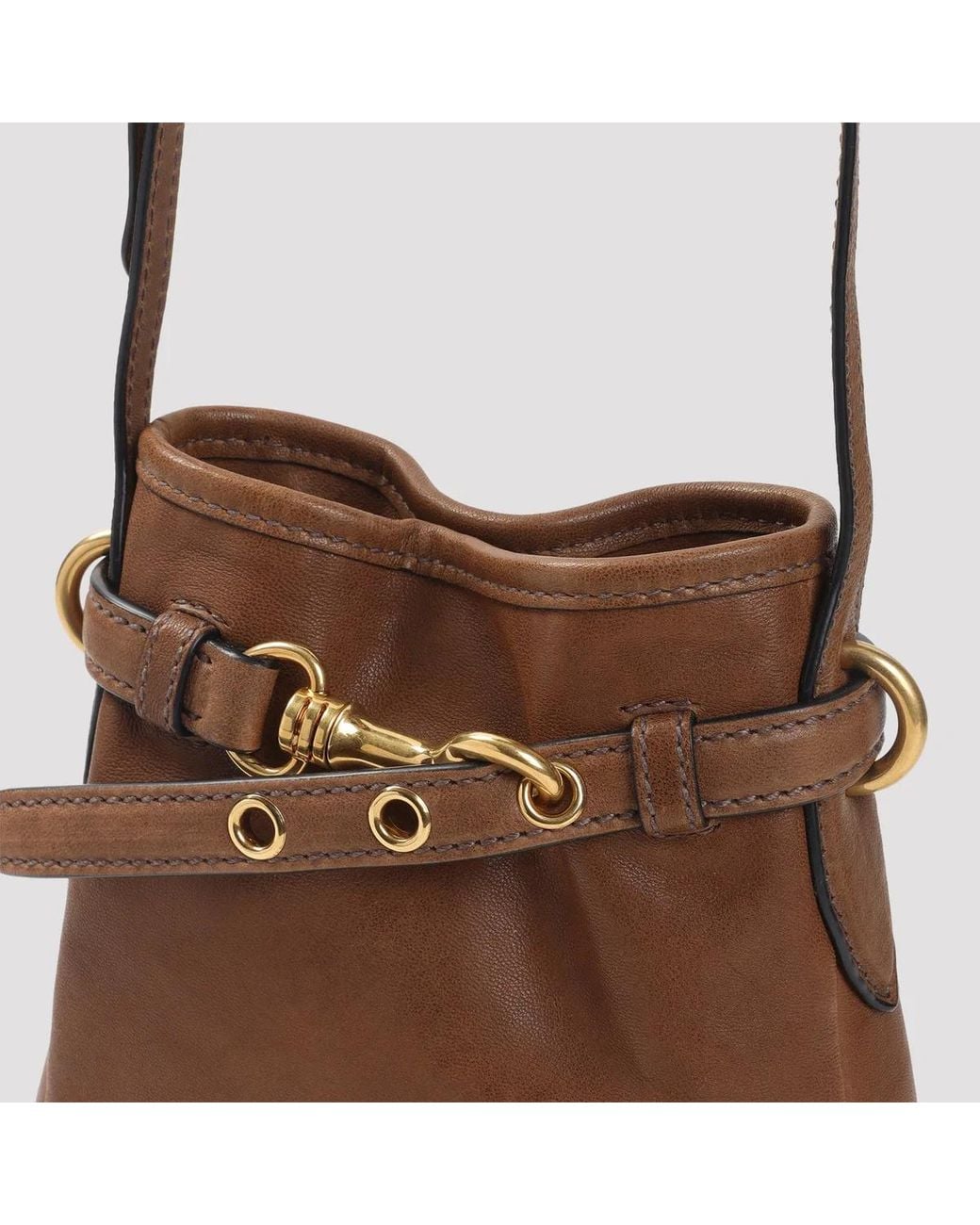 Miu Miu Brown Nappa Shoulder Bag