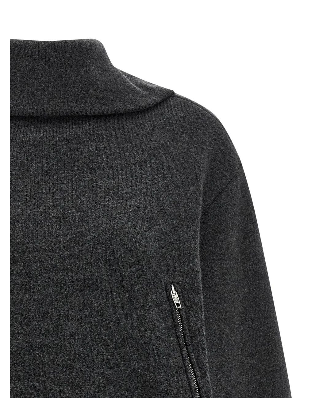 Balenciaga Gray Back-To-Front Wool Knit Sweater