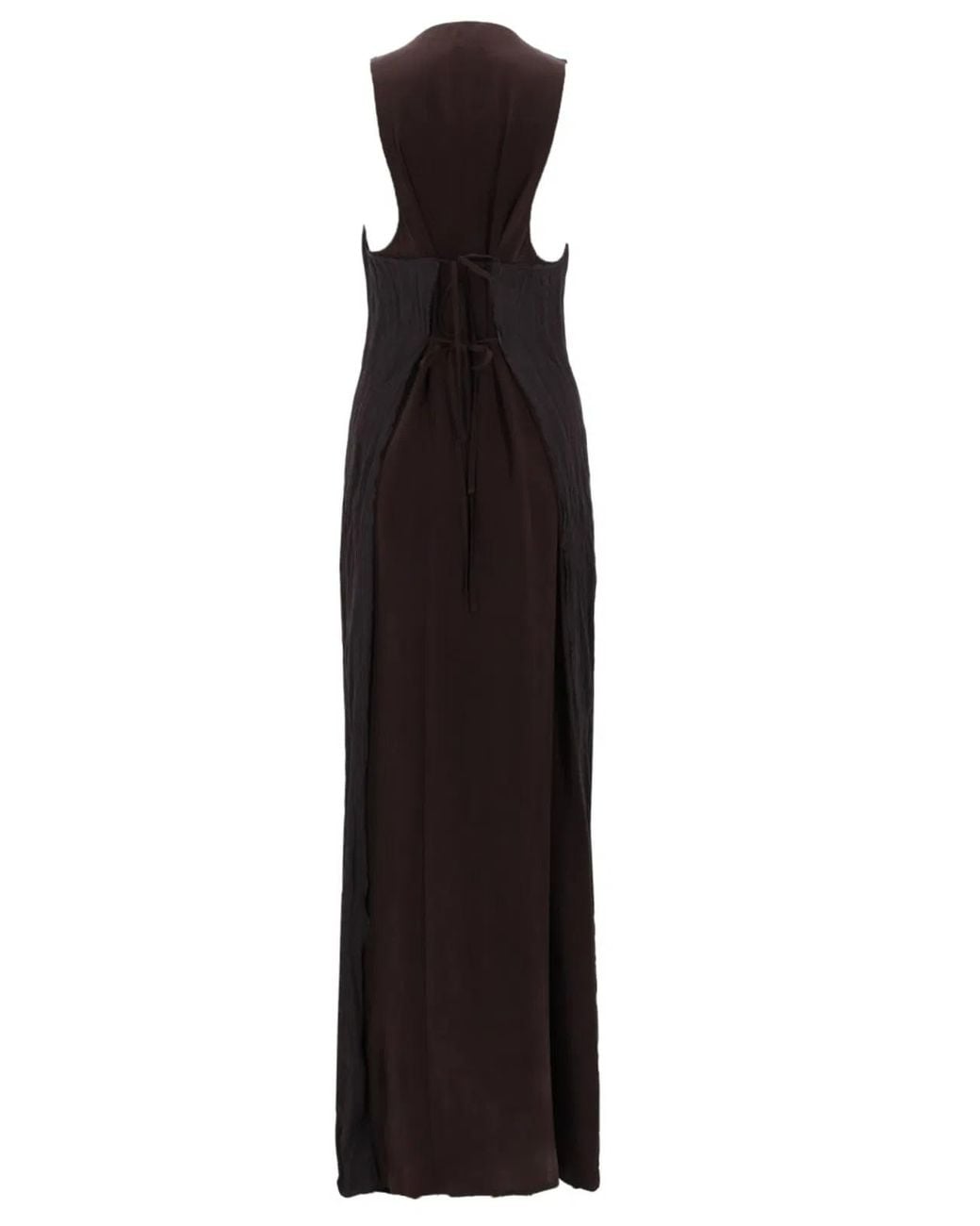 Alysi Black Silk Modal Polyamide Dress