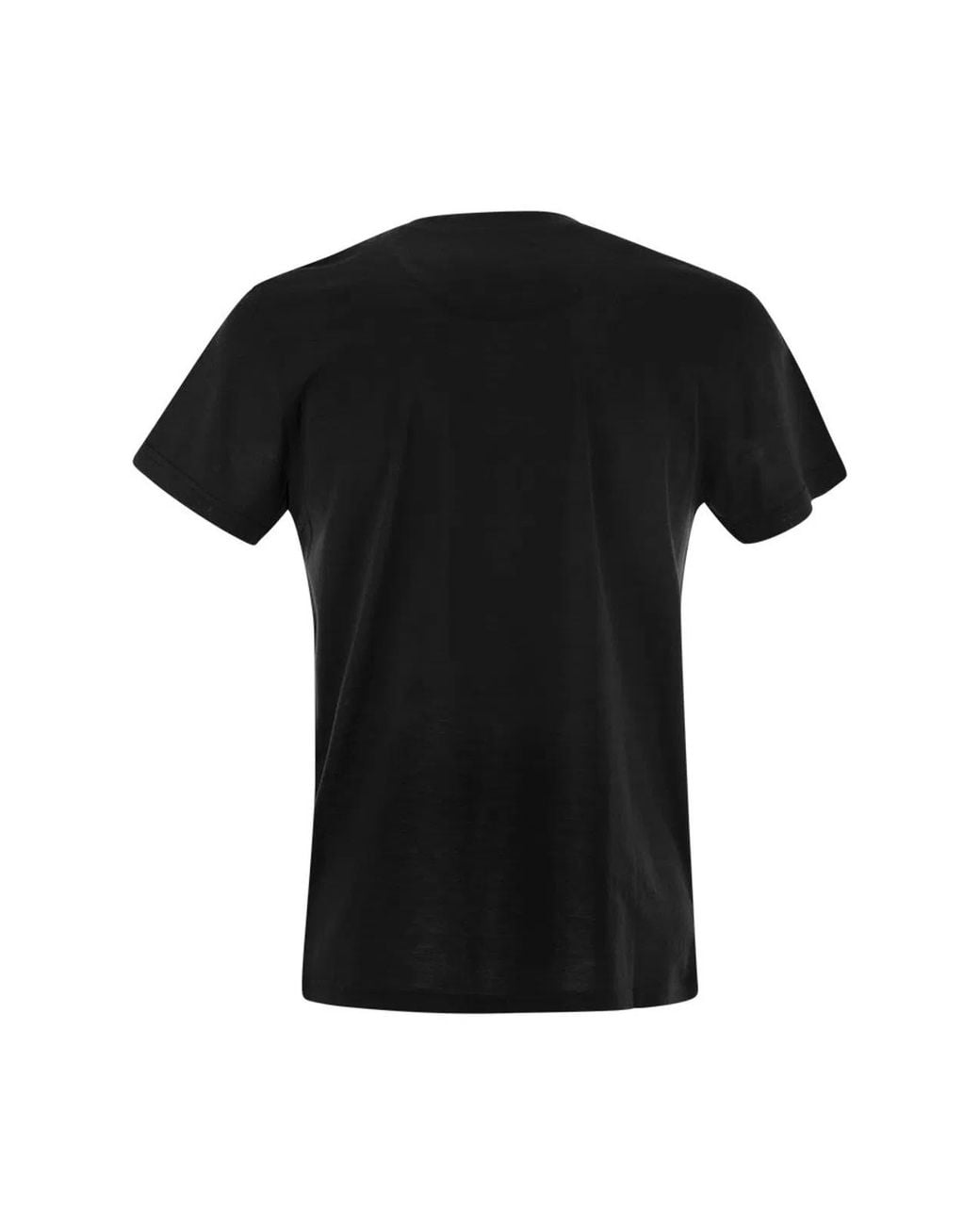 PT01 Black Silk And Cotton T-Shirt for men