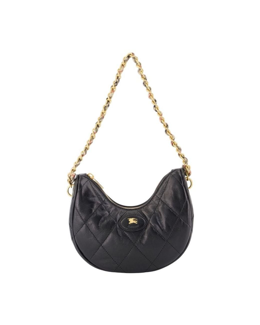 Burberry Black Ll Horseshoe Chain Shoulder Bag