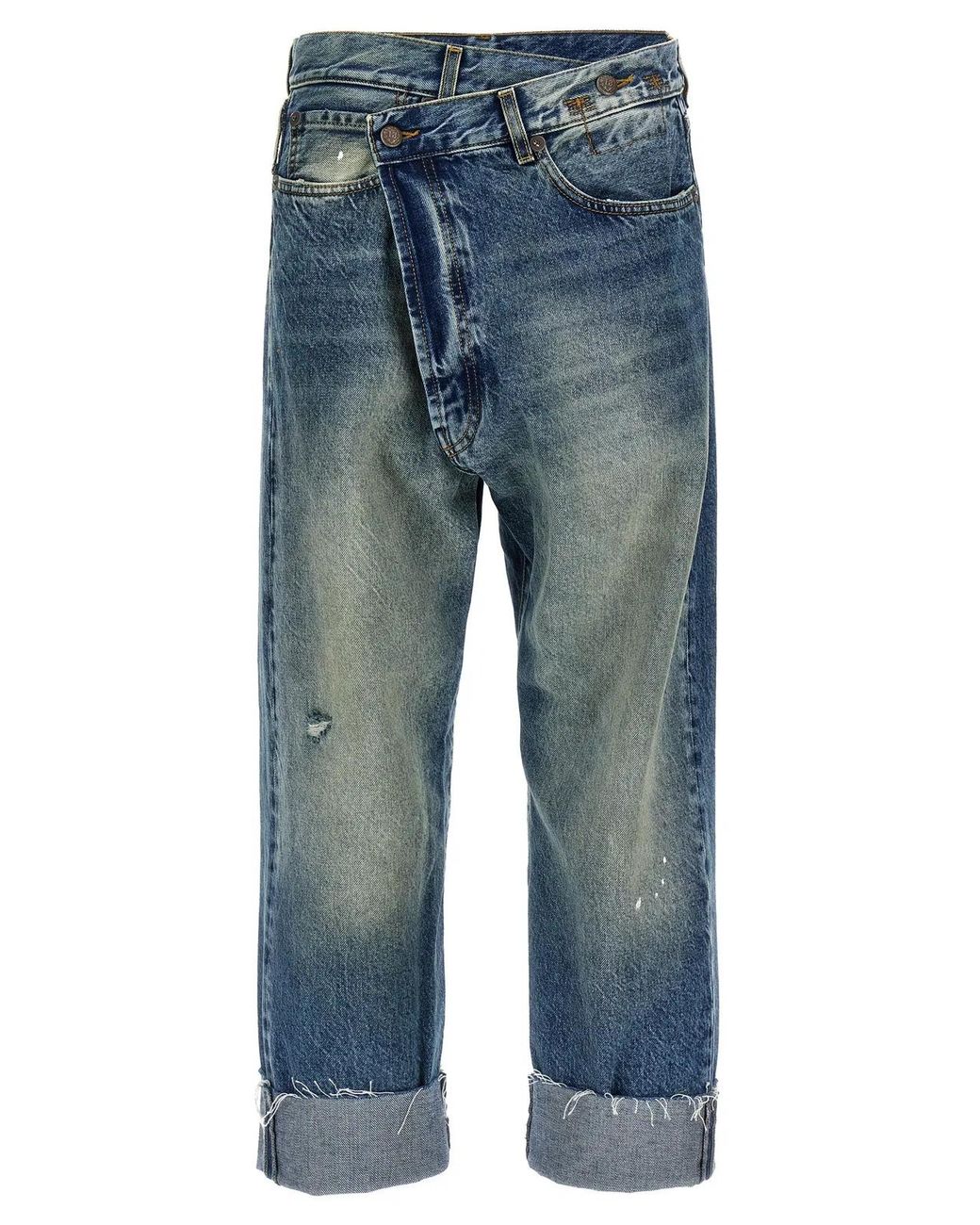 R13 Blue Cross Over' Jeans