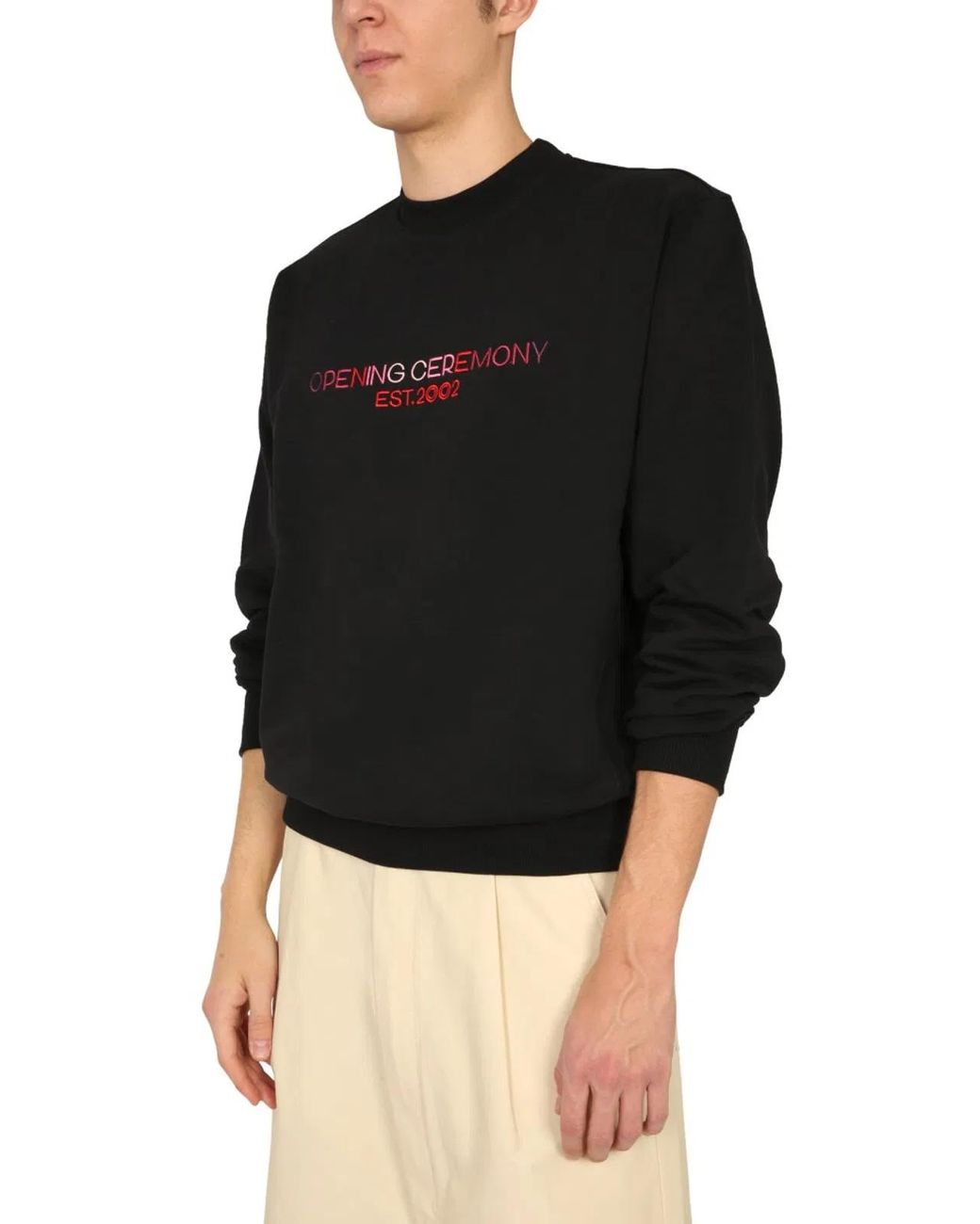 Opening Ceremony Black Crew Neck Sweatshirt for men